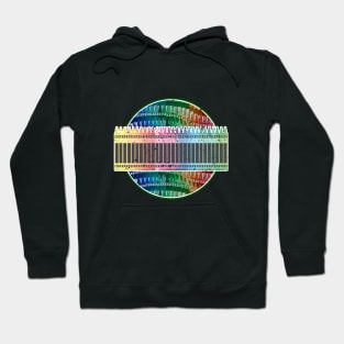 The Multi Color Crayon Circle Design Hoodie